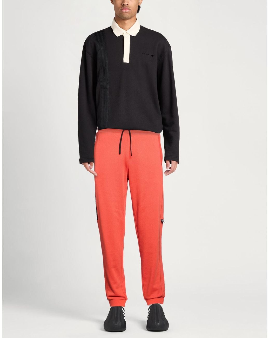 EA7 Red Pants Cotton, Elastane for men