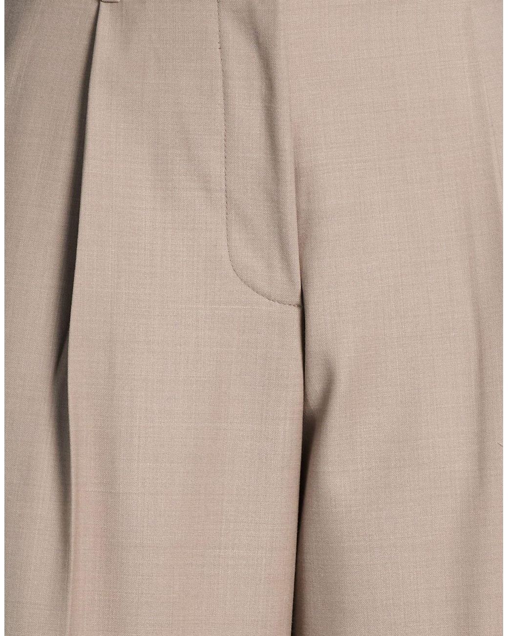 THE M.. Natural The Pants Polyester, Virgin Wool, Elastane