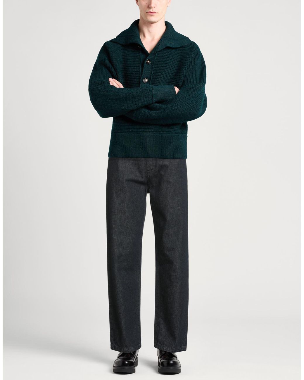 Fendi Blue Jeans Cotton, Calfskin for men