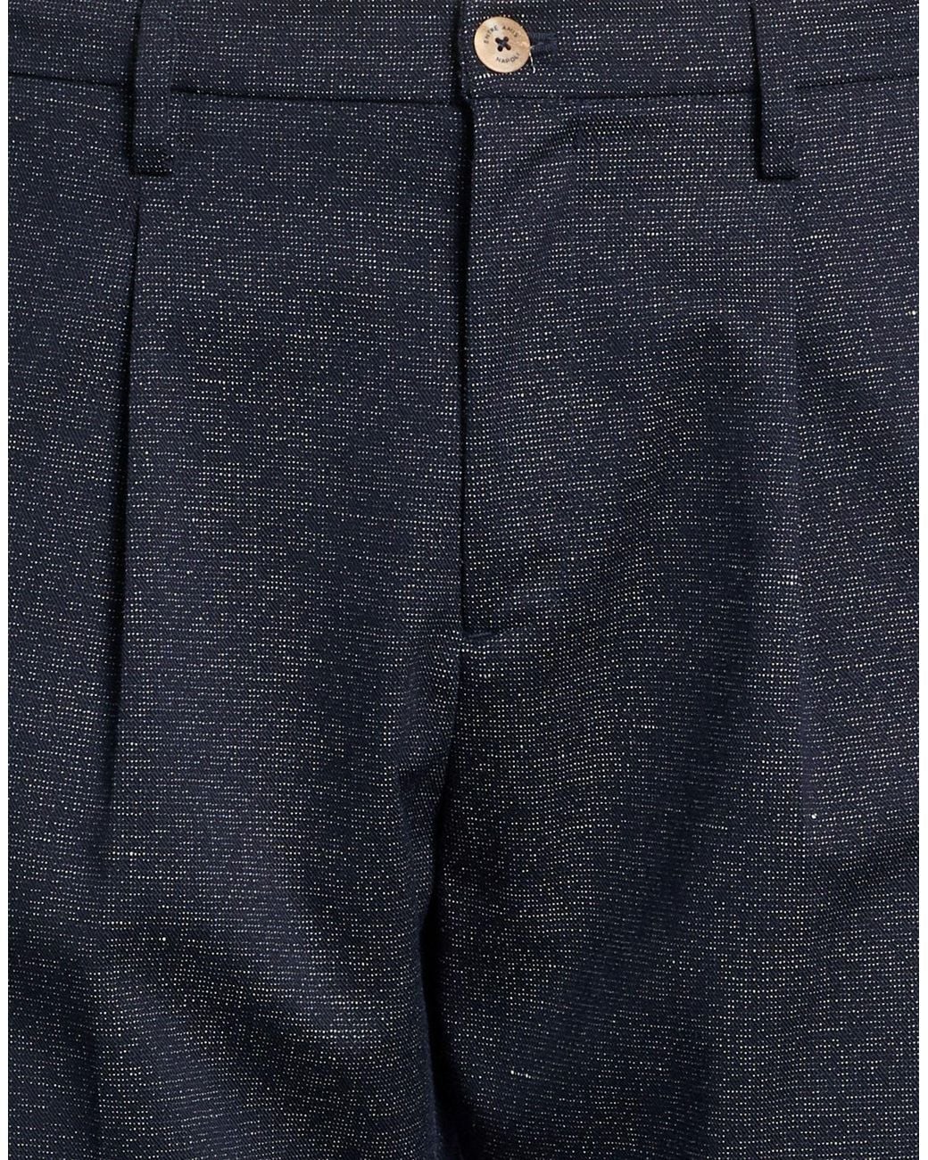 Entre Amis Blue Pants Virgin Wool, Elastane for men