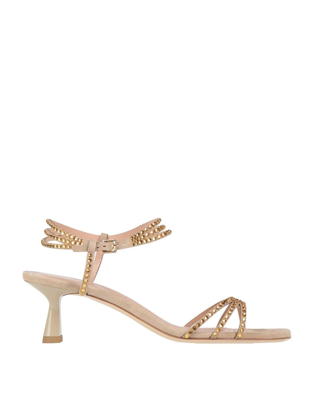 Alberta Ferretti Natural Sandals Leather