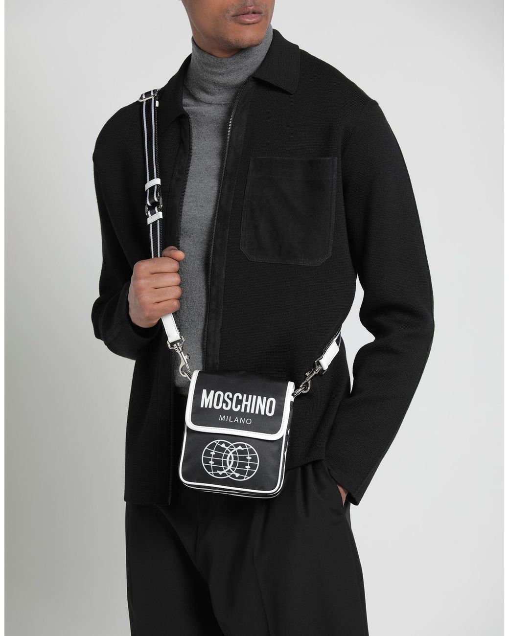 Yoox Code Moschino Cross-body Bag in Black for Men | Lyst