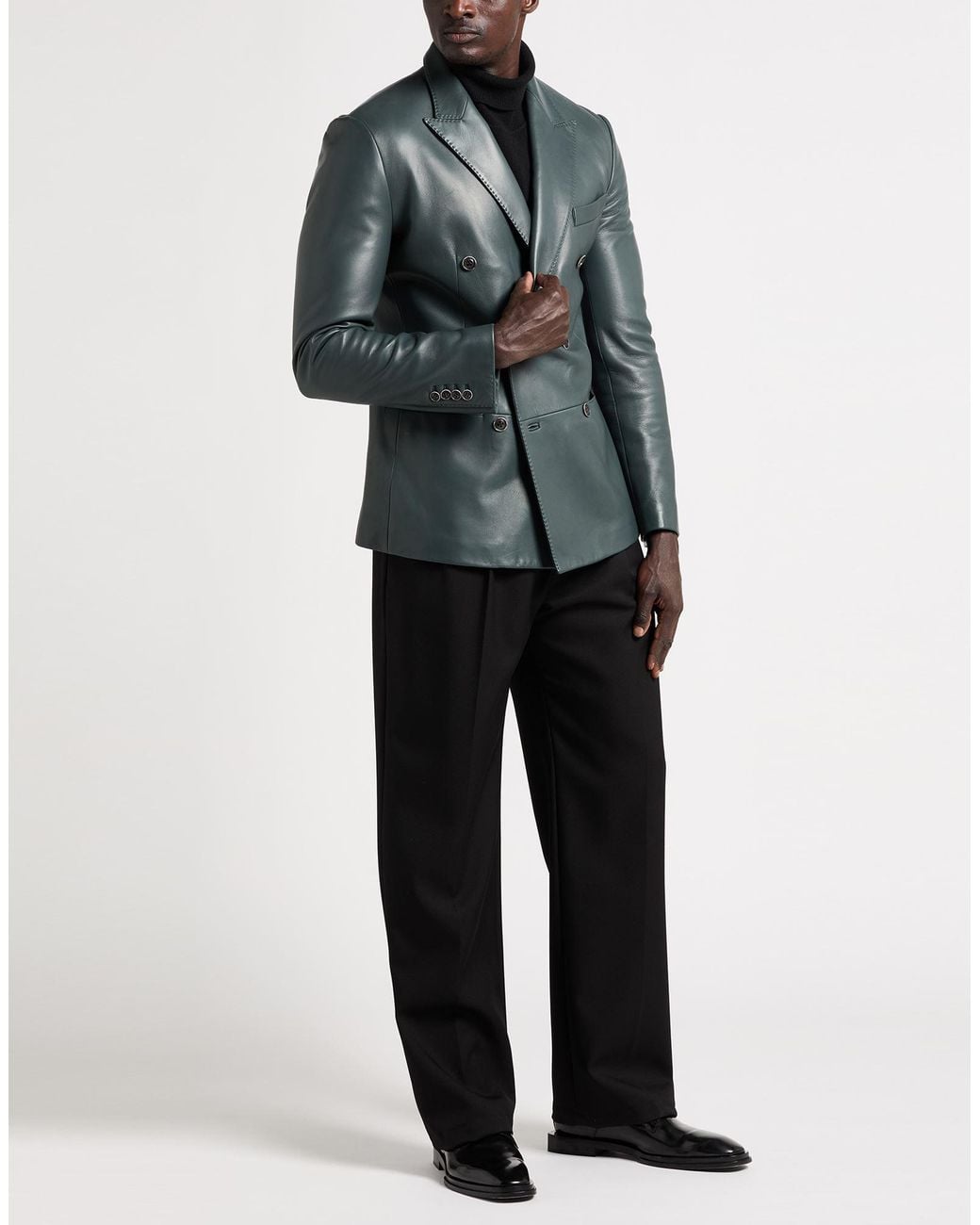 Dolce & Gabbana Black Blazer Lambskin for men