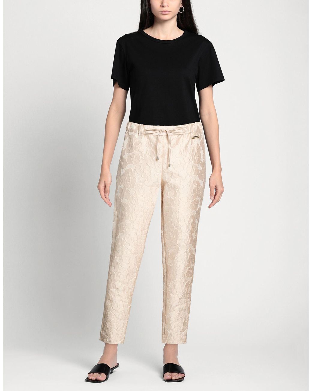 Manzoni 24 Natural Pants Polyester, Silk, Polyamide