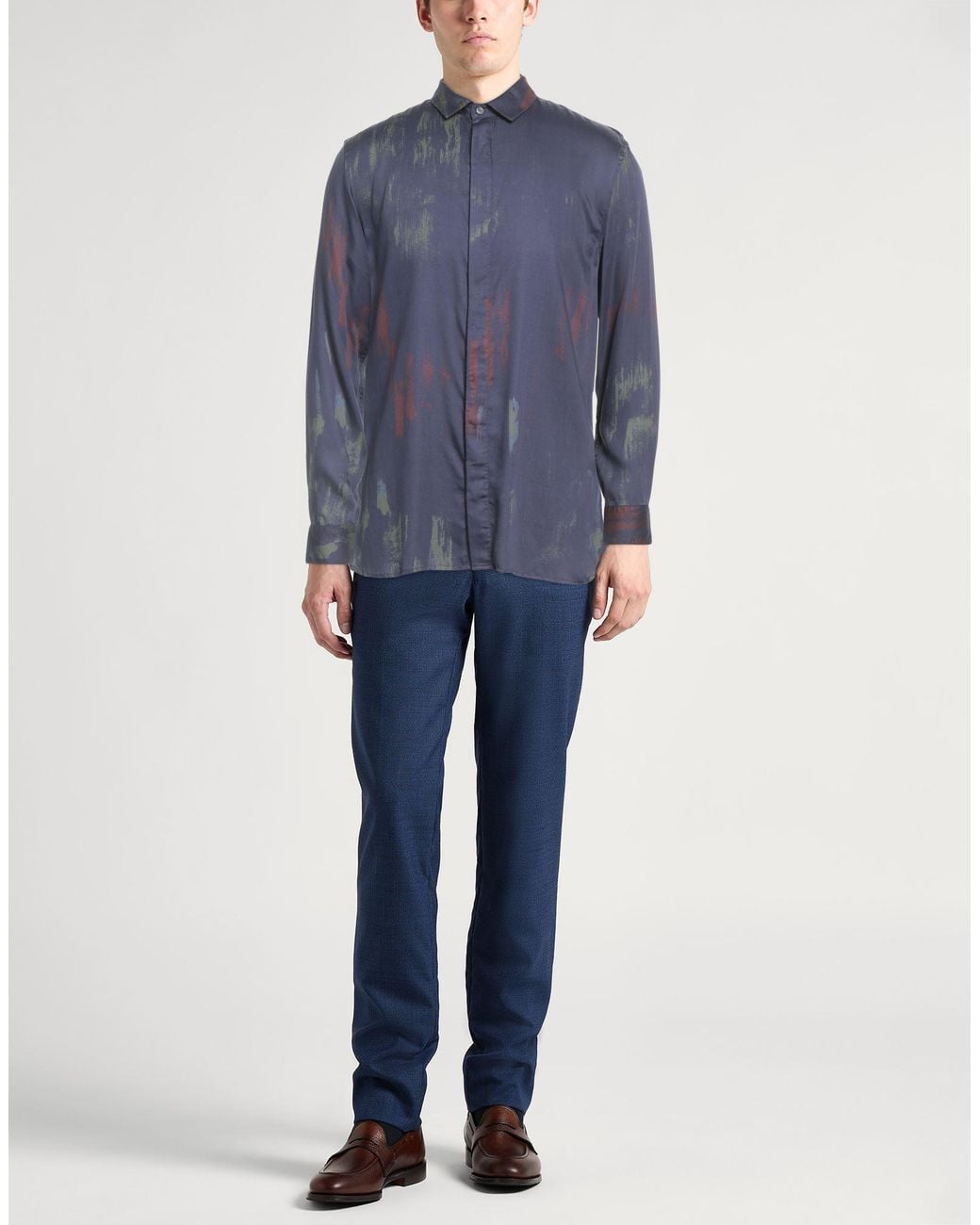 John Varvatos Blue Shirt Modal for men