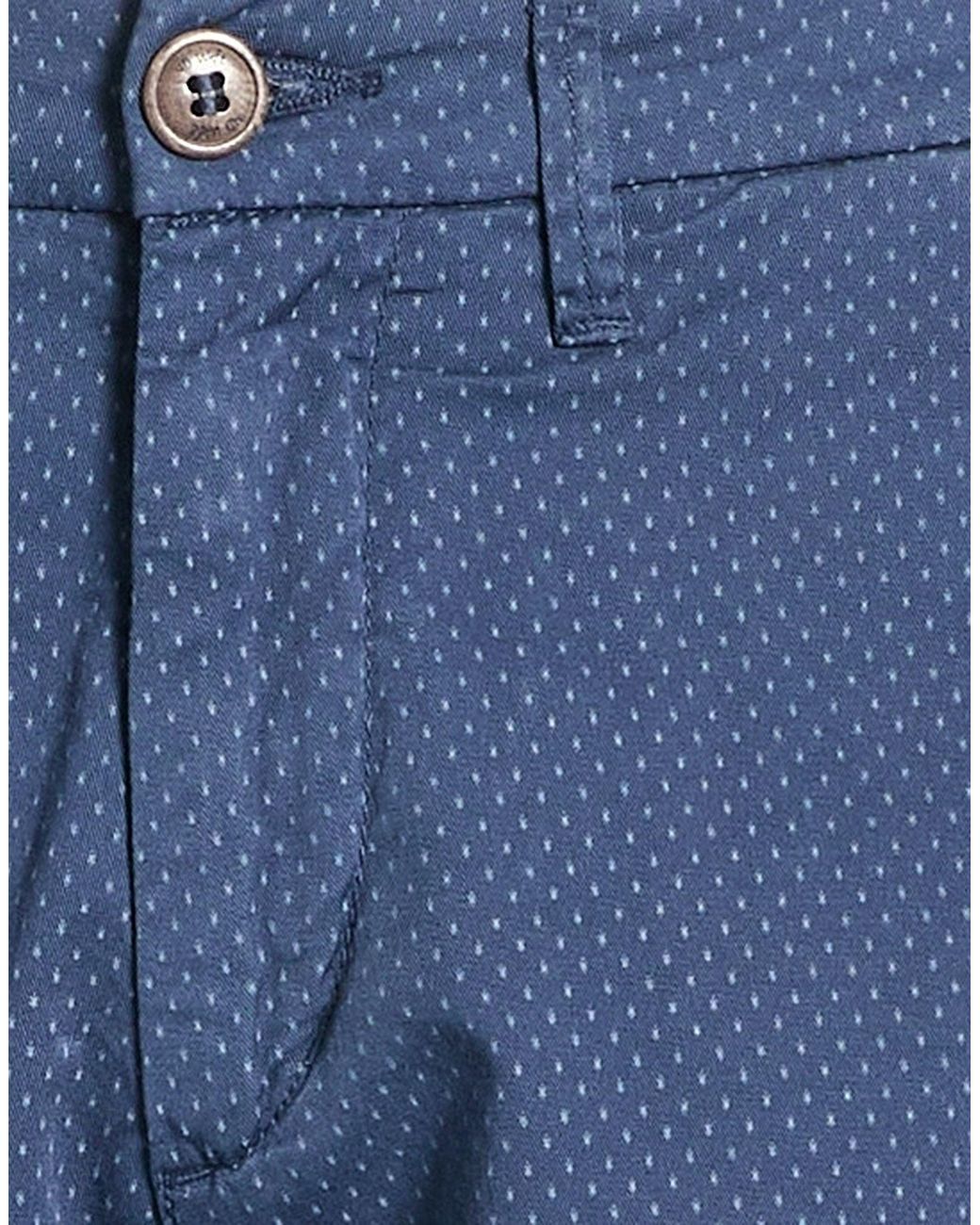 40weft Blue Shorts & Bermuda Shorts Cotton, Elastane for men