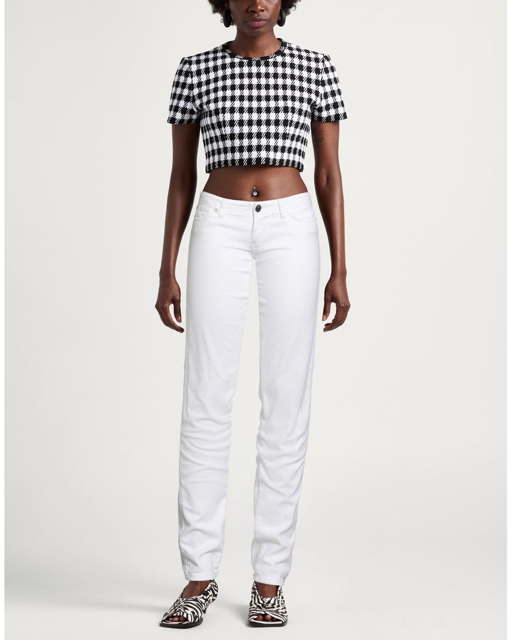 Jacob Cohen White Pants Cotton, Elastane