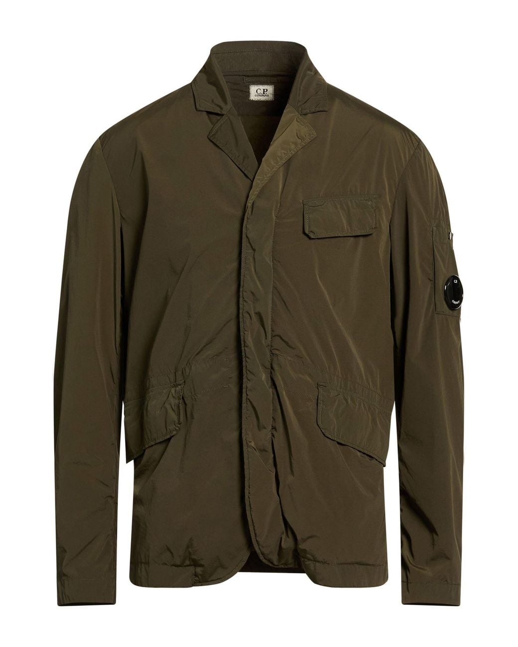 C P Company Green Military Jacket Polyamide, Elastane for men