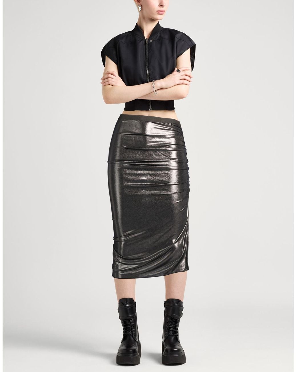 Rick Owens Black Midi Skirt