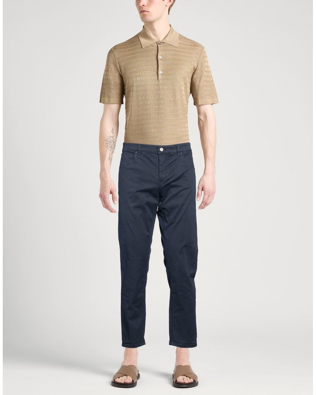 PT Torino Blue Midnight Pants Cotton, Elastane for men