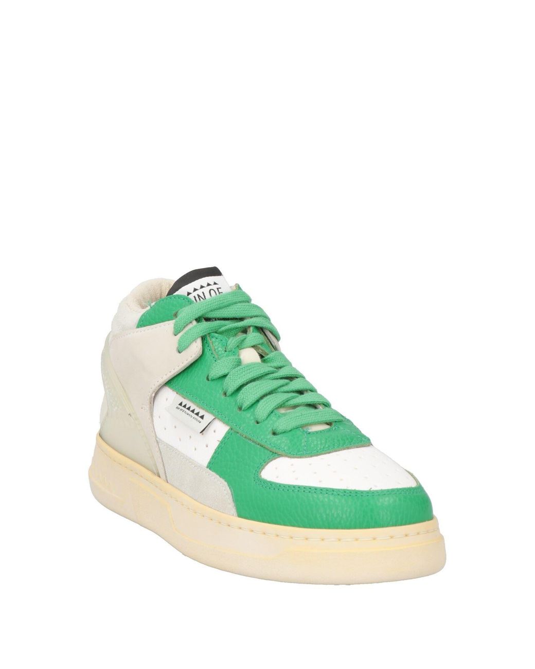 RUN OF Green Sneakers Leather