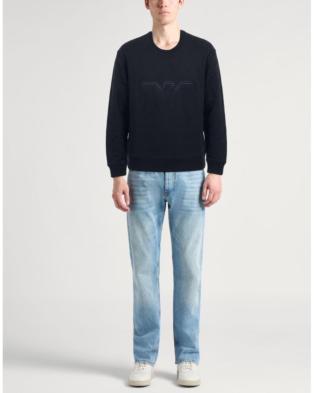 Emporio Armani Blue Midnight Sweatshirt Cotton for men