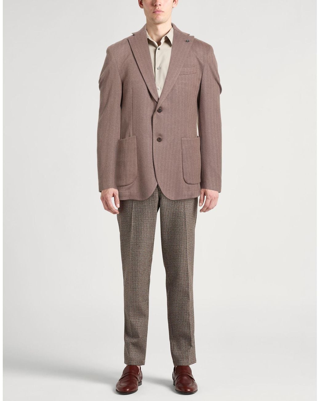 Barbati Brown Blazers for men