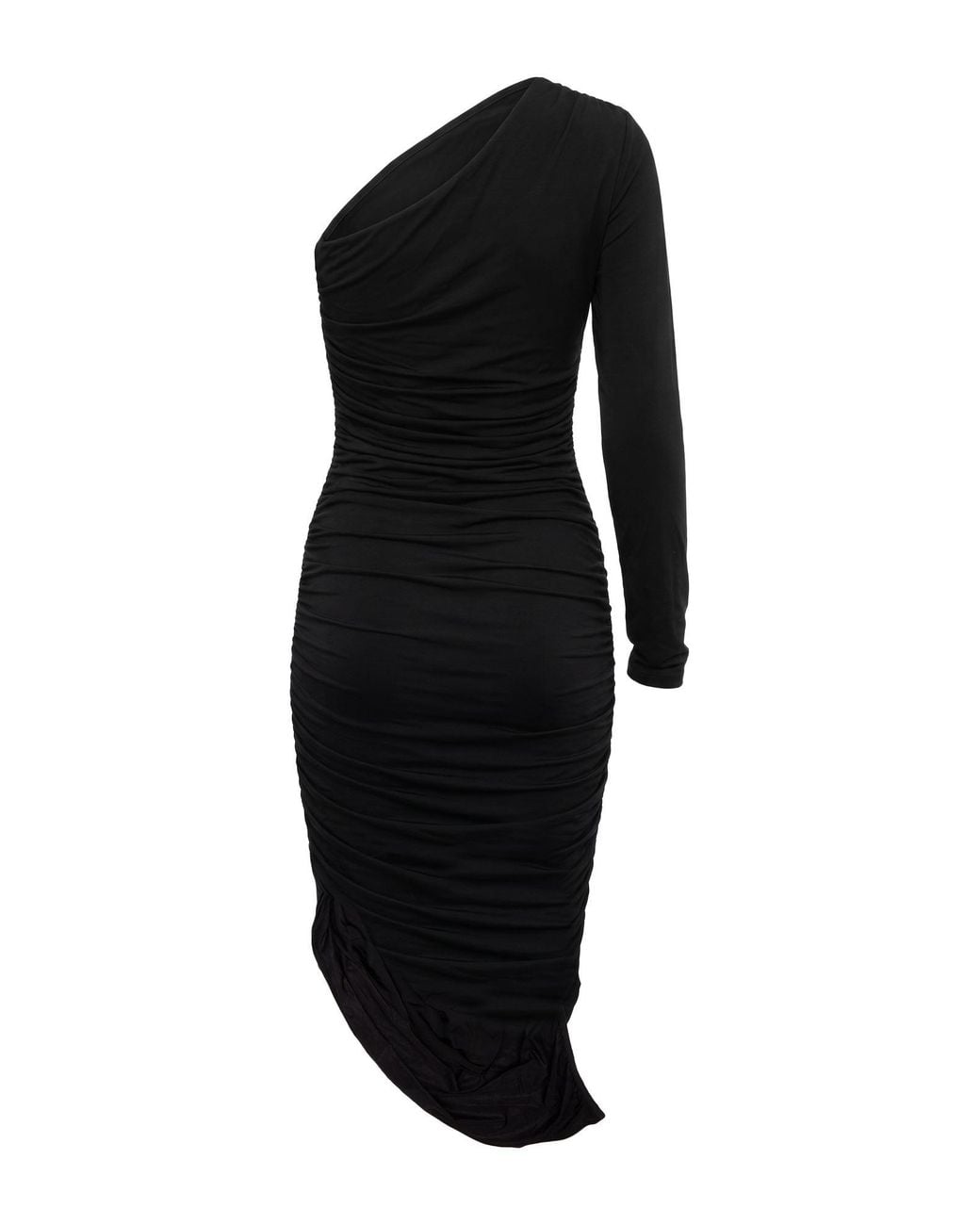 Mugler Black Maxi Dress Recycled Polyamide, Elastane