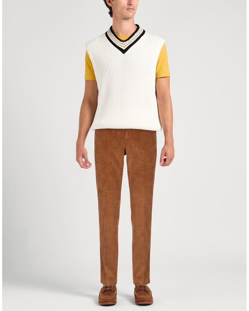 Daniele Alessandrini Brown Pants Polyester, Polyamide, Elastane for men