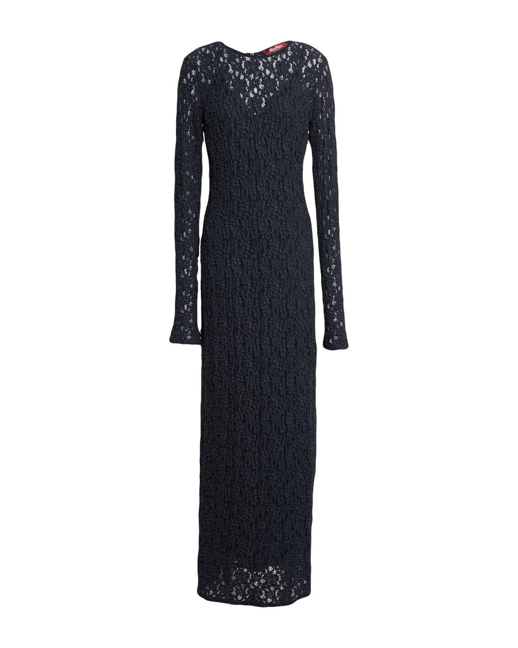 Max Mara Blue Midnight Maxi Dress Cotton, Polyamide, Elastane