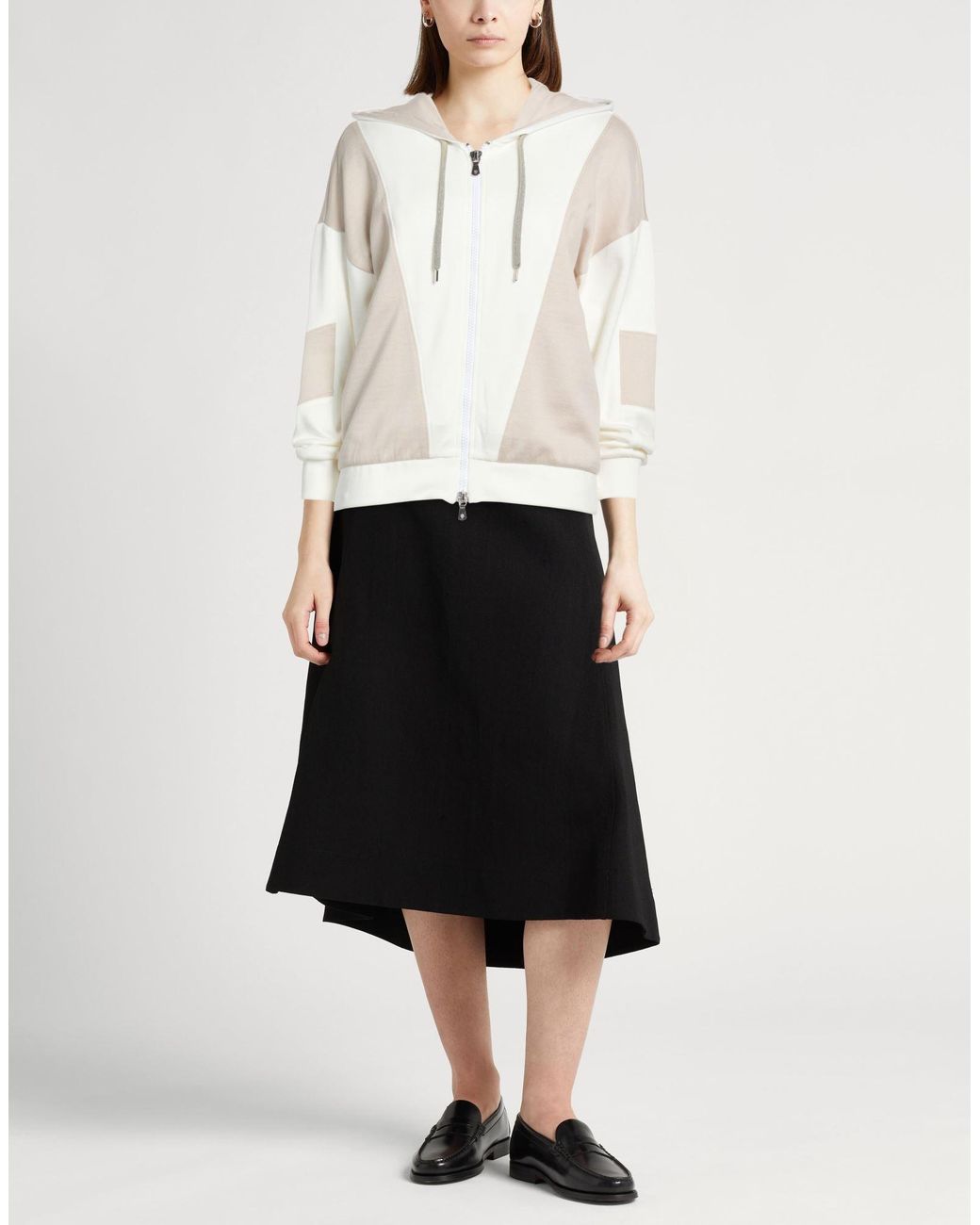 Eleventy White Sweatshirt Cotton, Polyamide