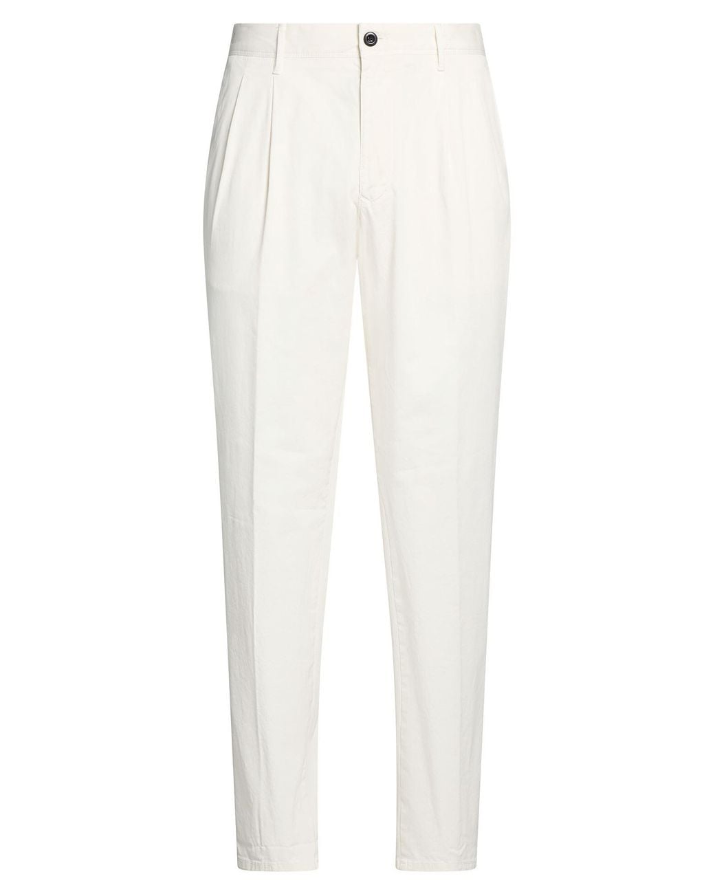 Incotex White Pants Cotton, Elastane for men