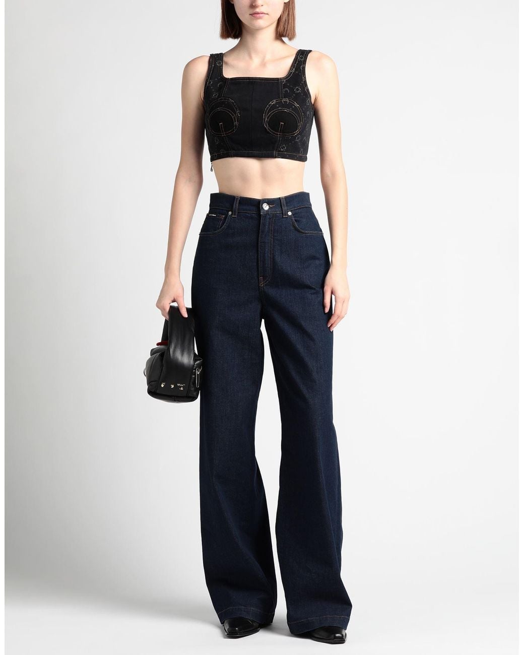 Top MARINE SERRE de color Black