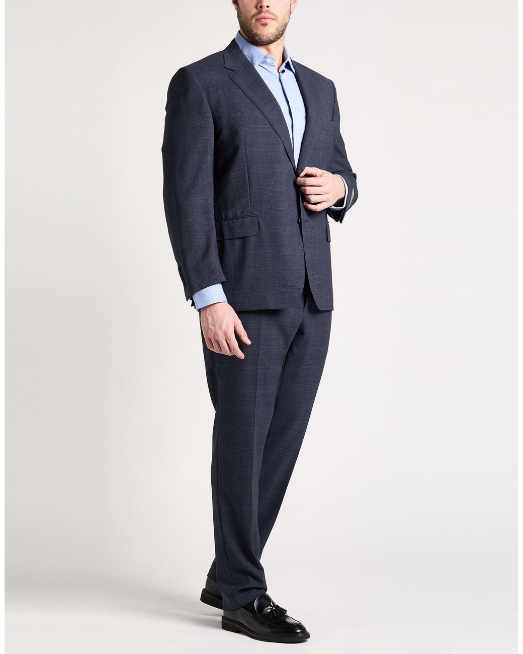 Canali Blue Suit Wool for men