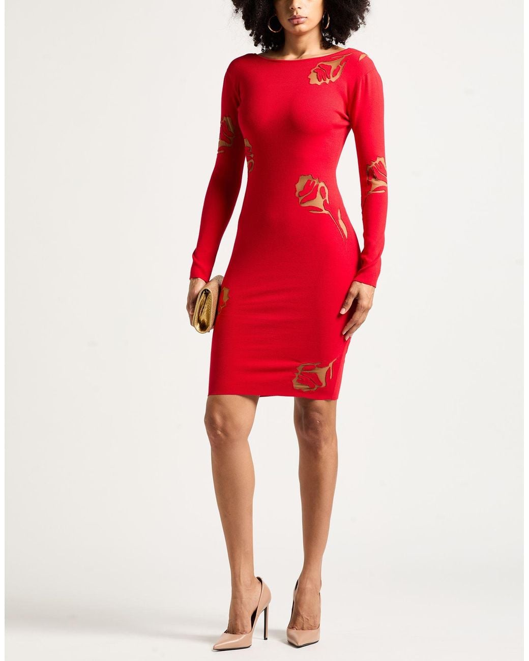 Blugirl Blumarine Red Midi Dress