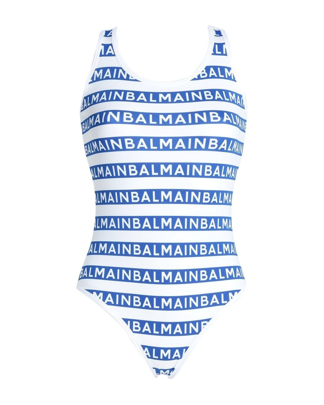 Balmain One-piece Swimsuit in Blue | Lyst