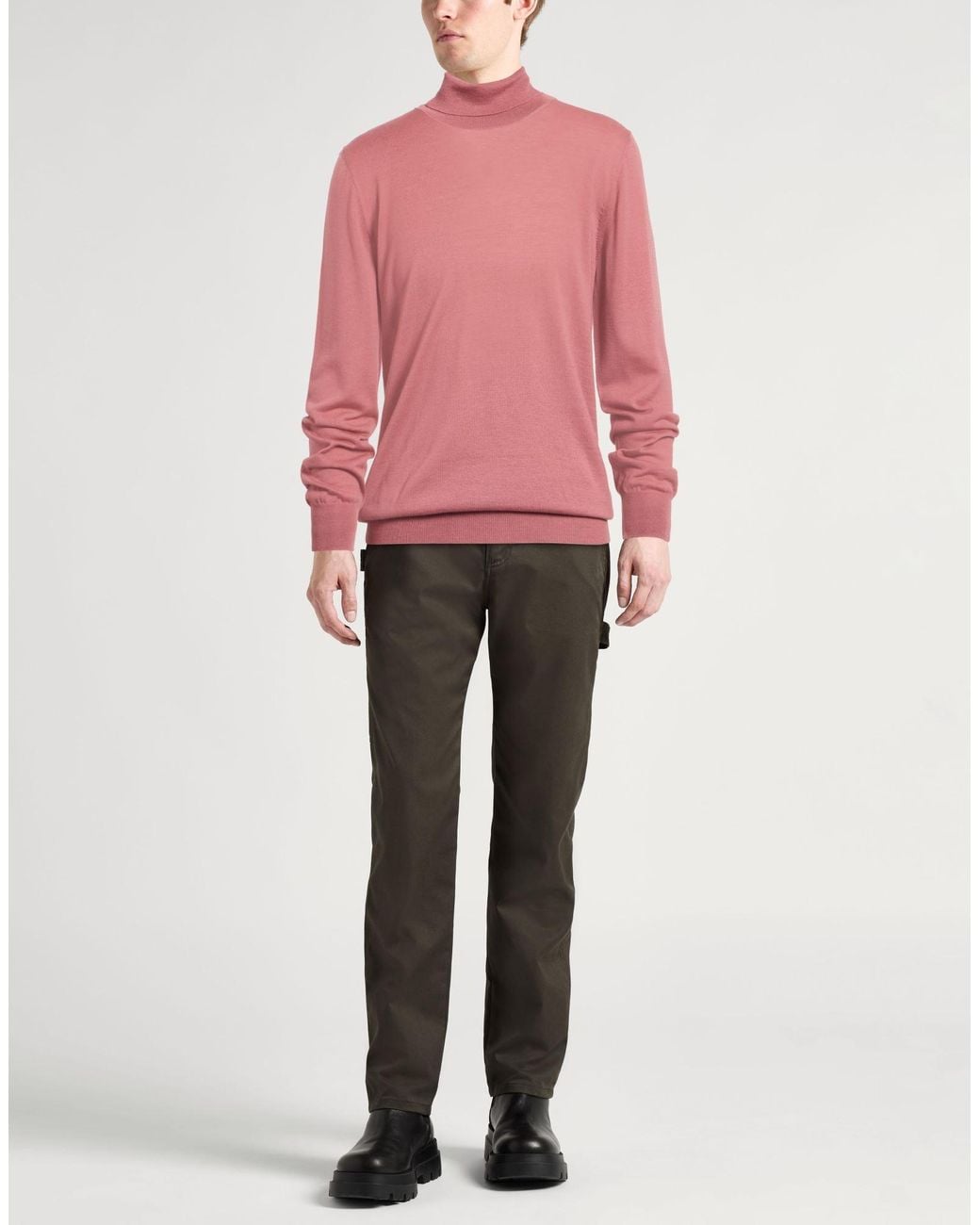 Lardini Pink Turtleneck for men