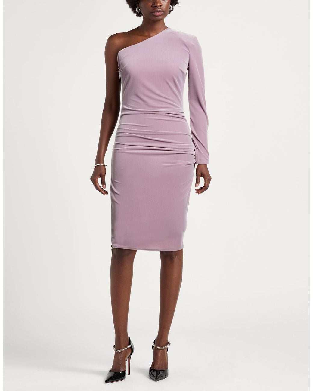 Elisabetta Franchi Purple Midi Dresses