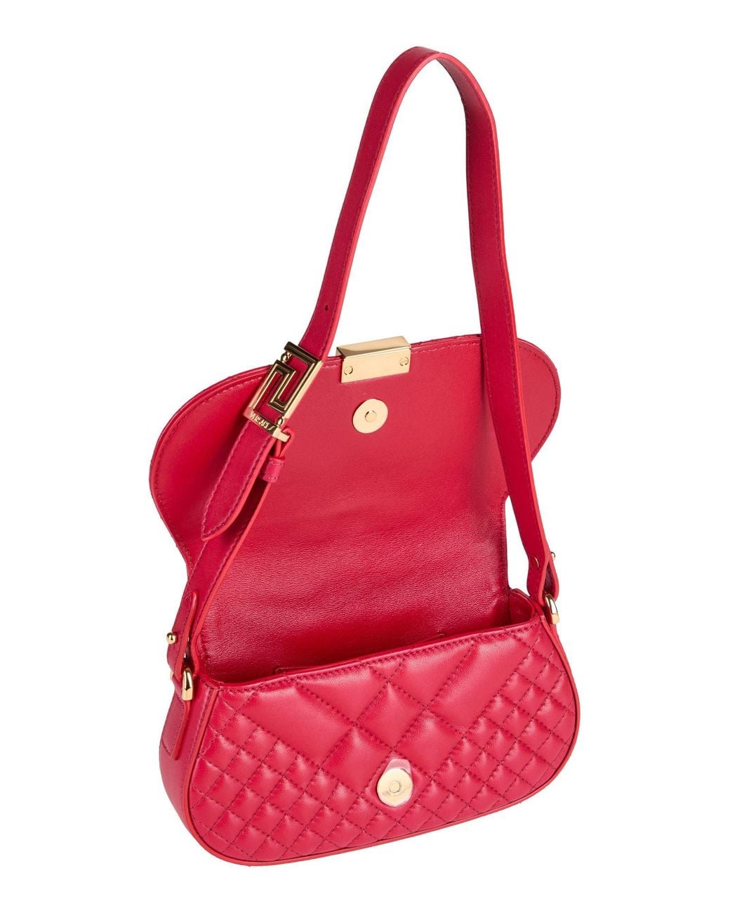Versace Red Shoulder Bag Lambskin