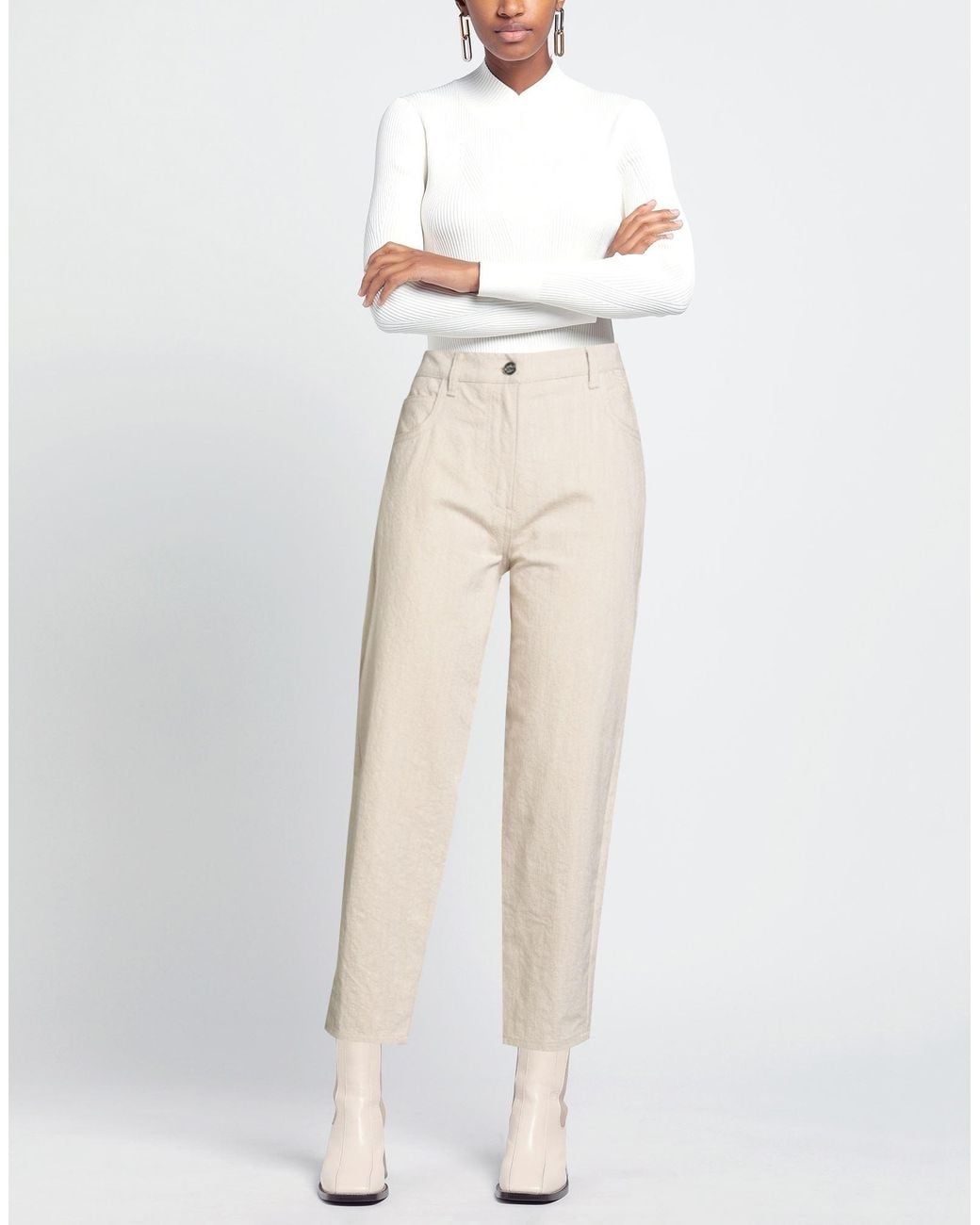 Rebel Queen Natural Jeans Cotton, Linen