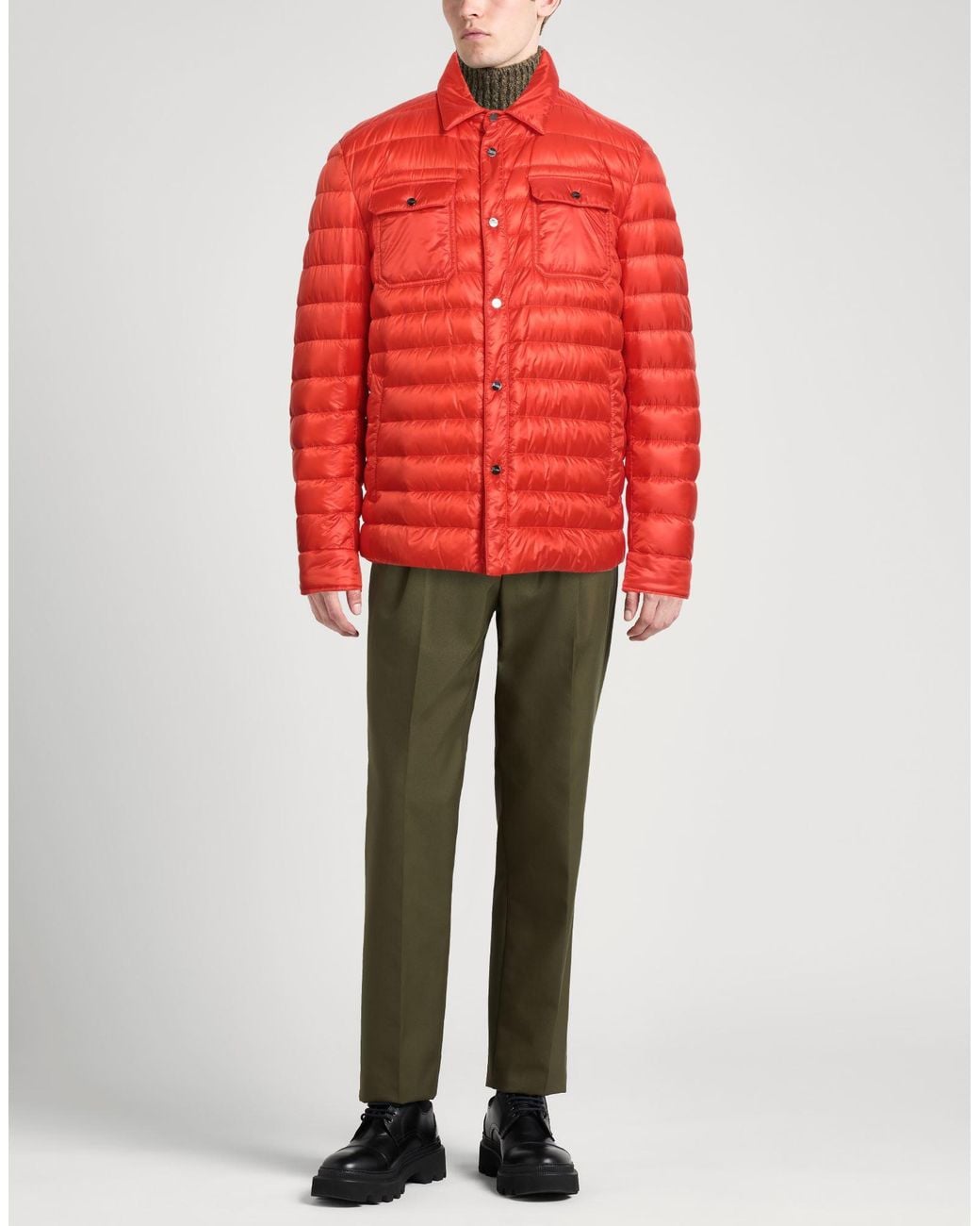 Herno Red Puffer Polyamide for men