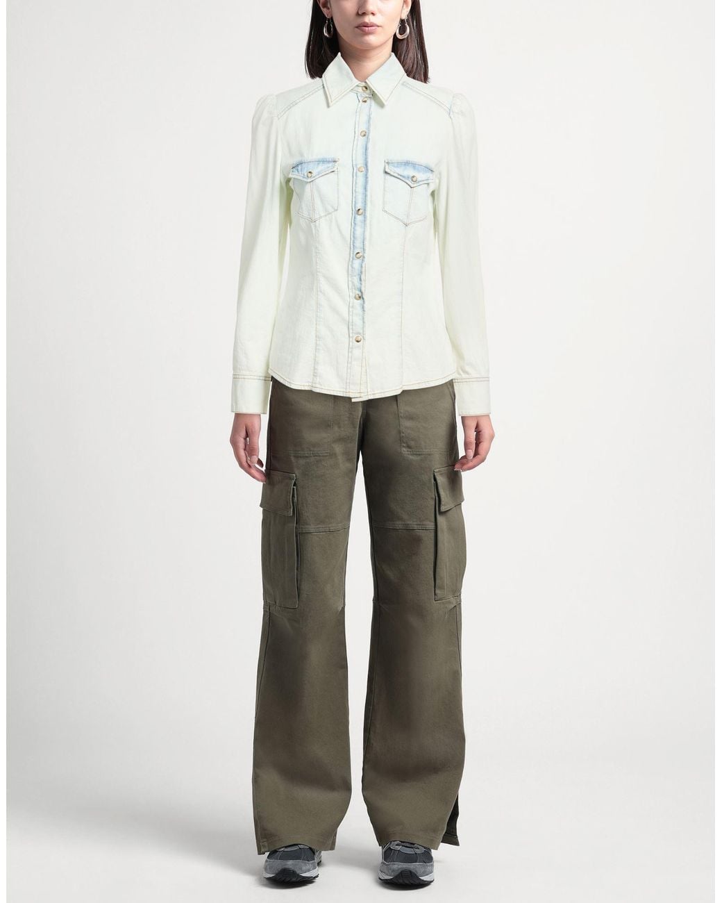 Nenette White Denim Shirts