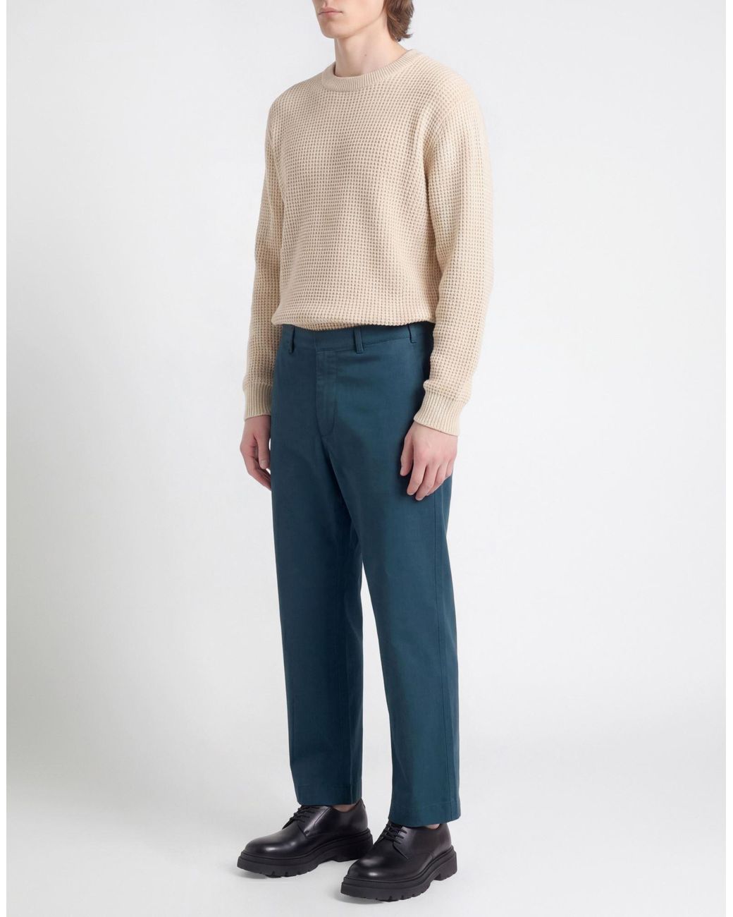 Department 5 Blue Pants Cotton, Elastane for men