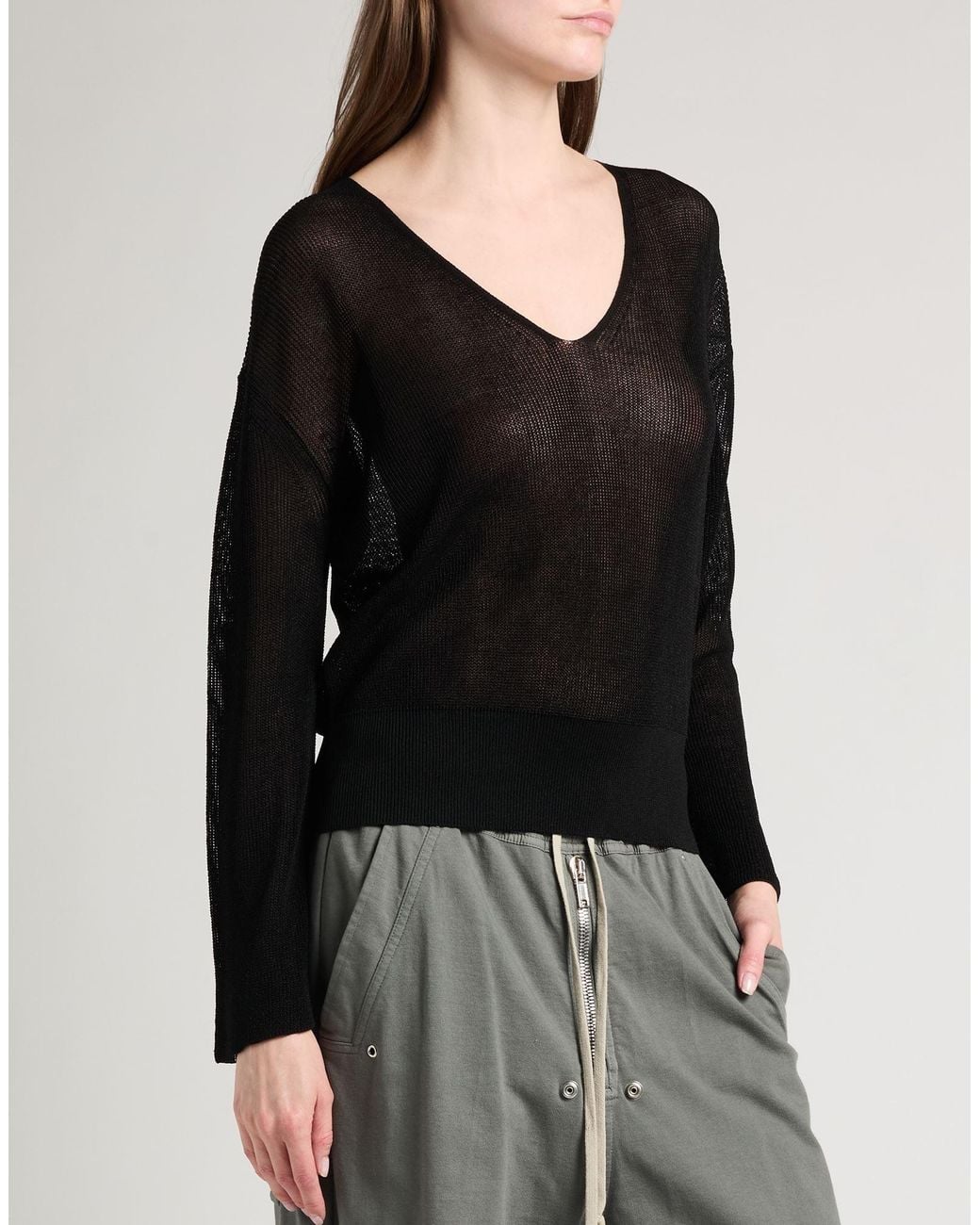 Alpha Studio Black Sweater Viscose, Polyester