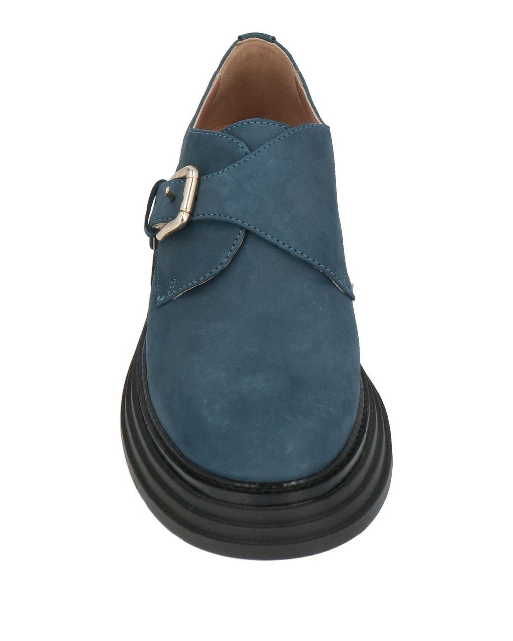 Pollini Blue Loafers Leather