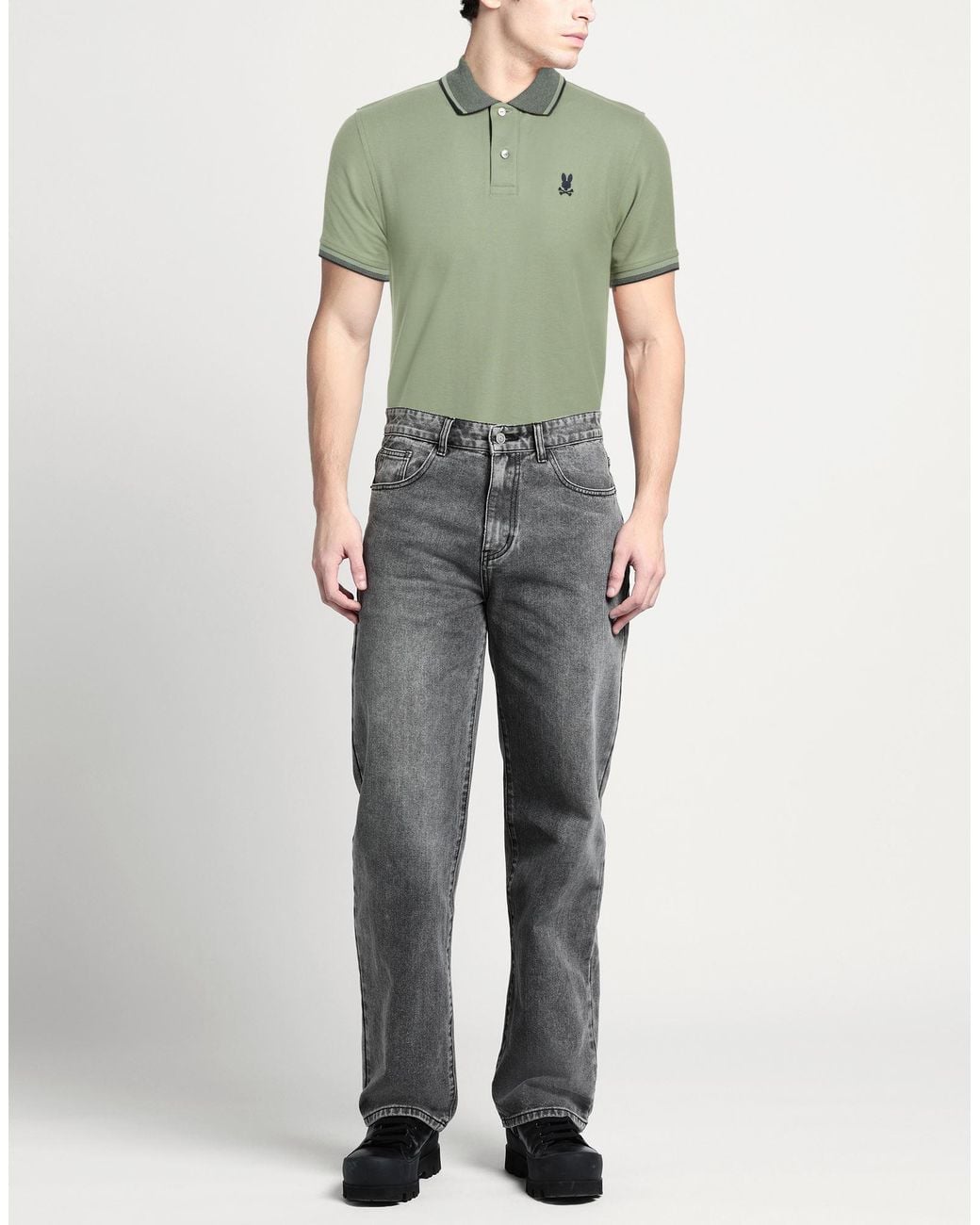 Psycho Bunny Green Polo Shirt Pima Cotton for men