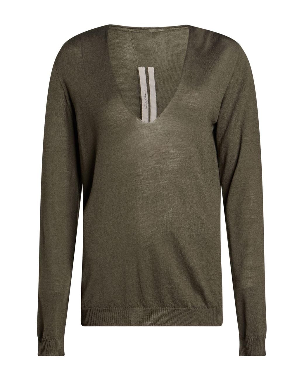 Rick Owens Green Dark Sweater Virgin Wool