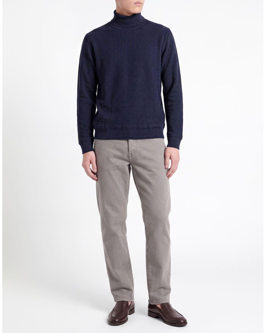 Boglioli Blue Turtleneck Wool for men