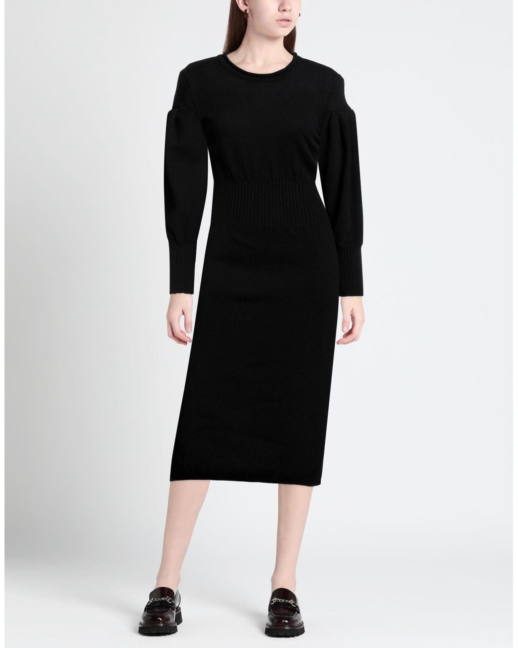 Philosophy Di Lorenzo Serafini Black Midi Dress