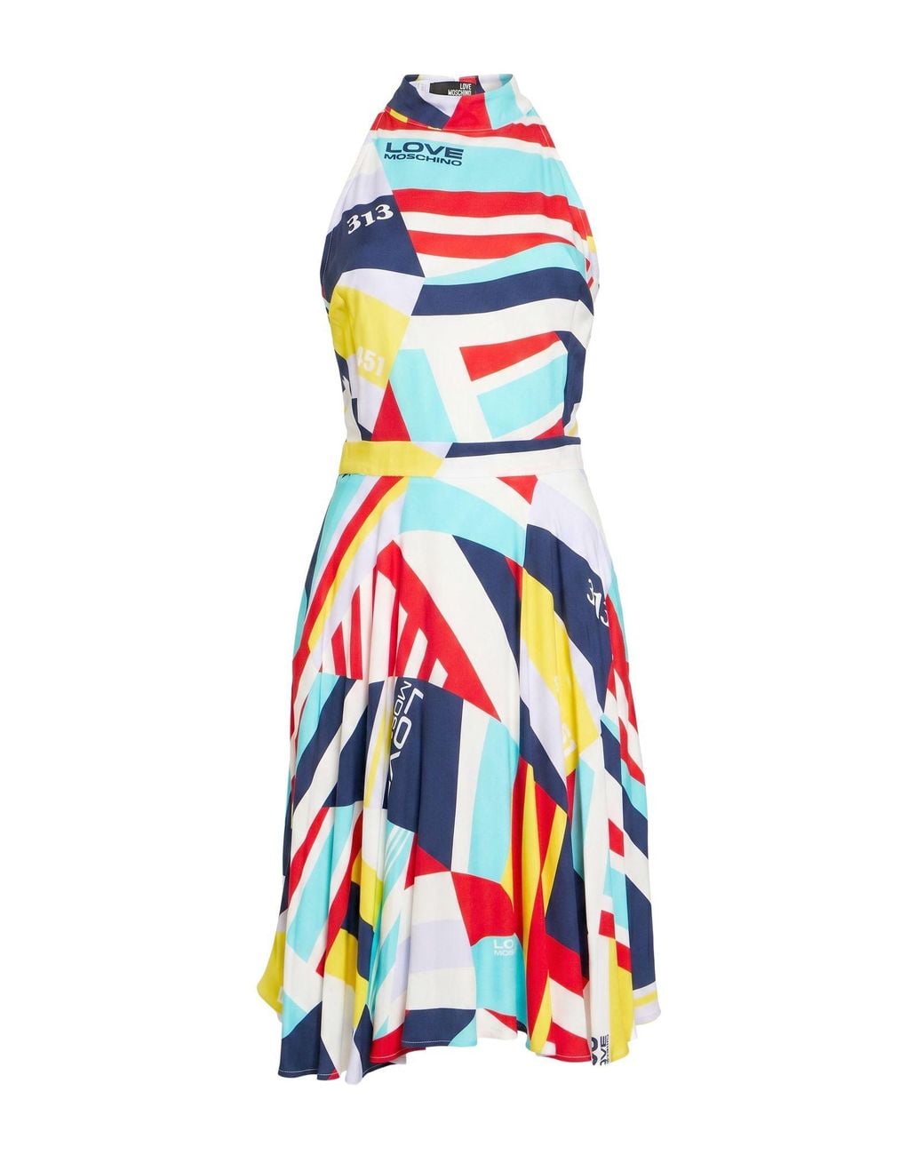 Love Moschino White Midnight Midi Dress Viscose