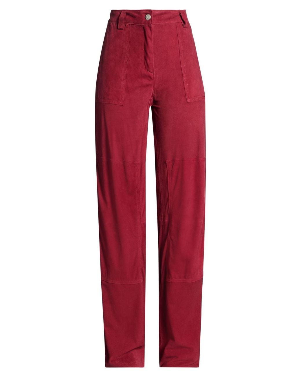 Giorgio Brato Red Pants Leather