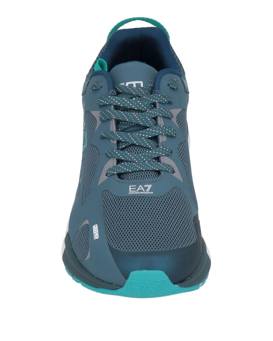 EA7 Blue Sneakers Polyester, Thermoplastic Polyurethane for men