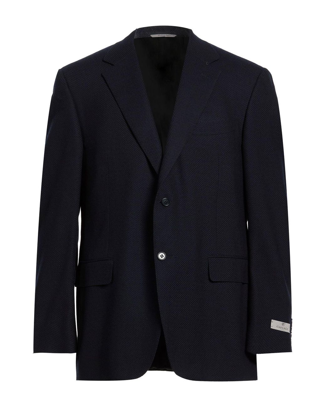 Canali Blue Blazer Wool, Elastane for men