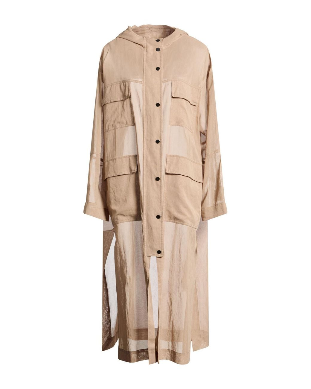 Brunello Cucinelli Natural Overcoat & Trench Coat Cotton