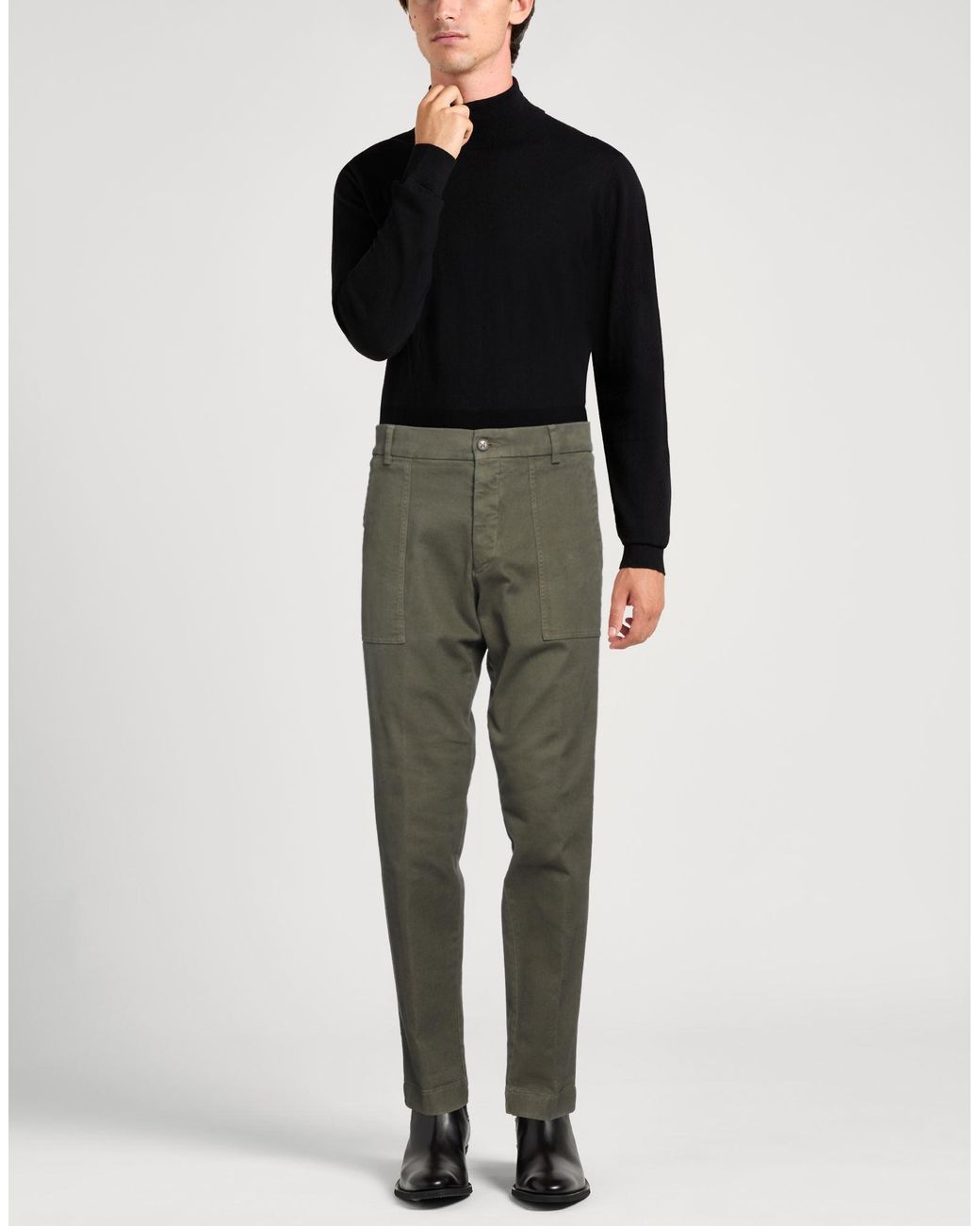 Berwich Green Military Pants Cotton, Elastane for men