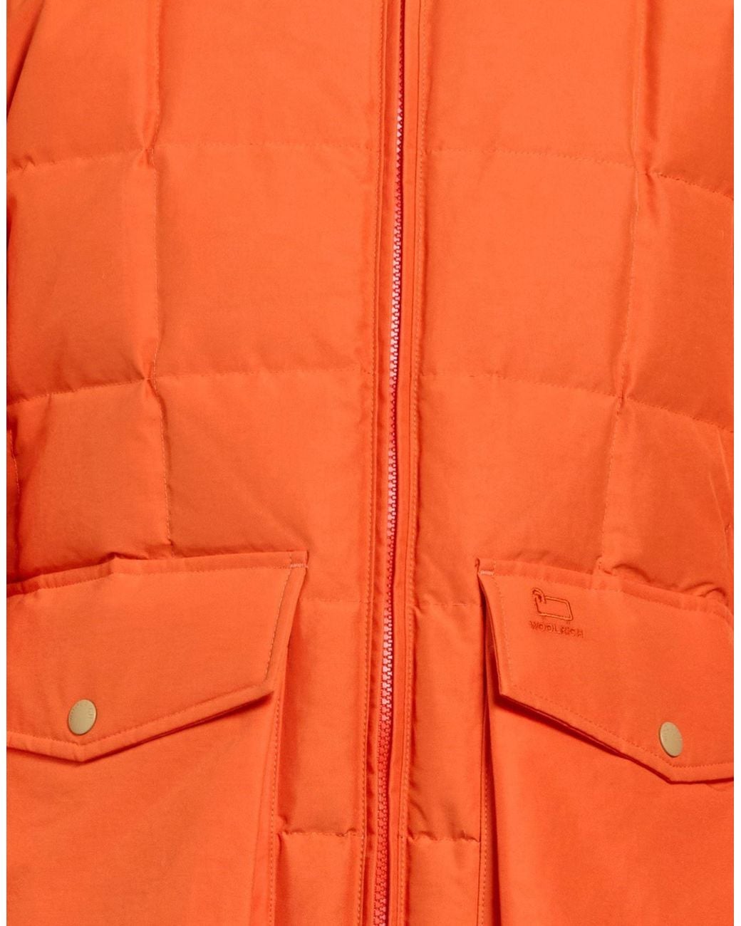 Woolrich Orange Puffers for men