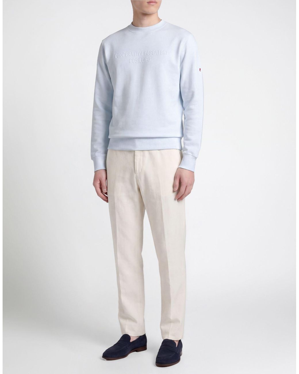Cooperativa Pescatori Posillipo White Sweatshirt for men