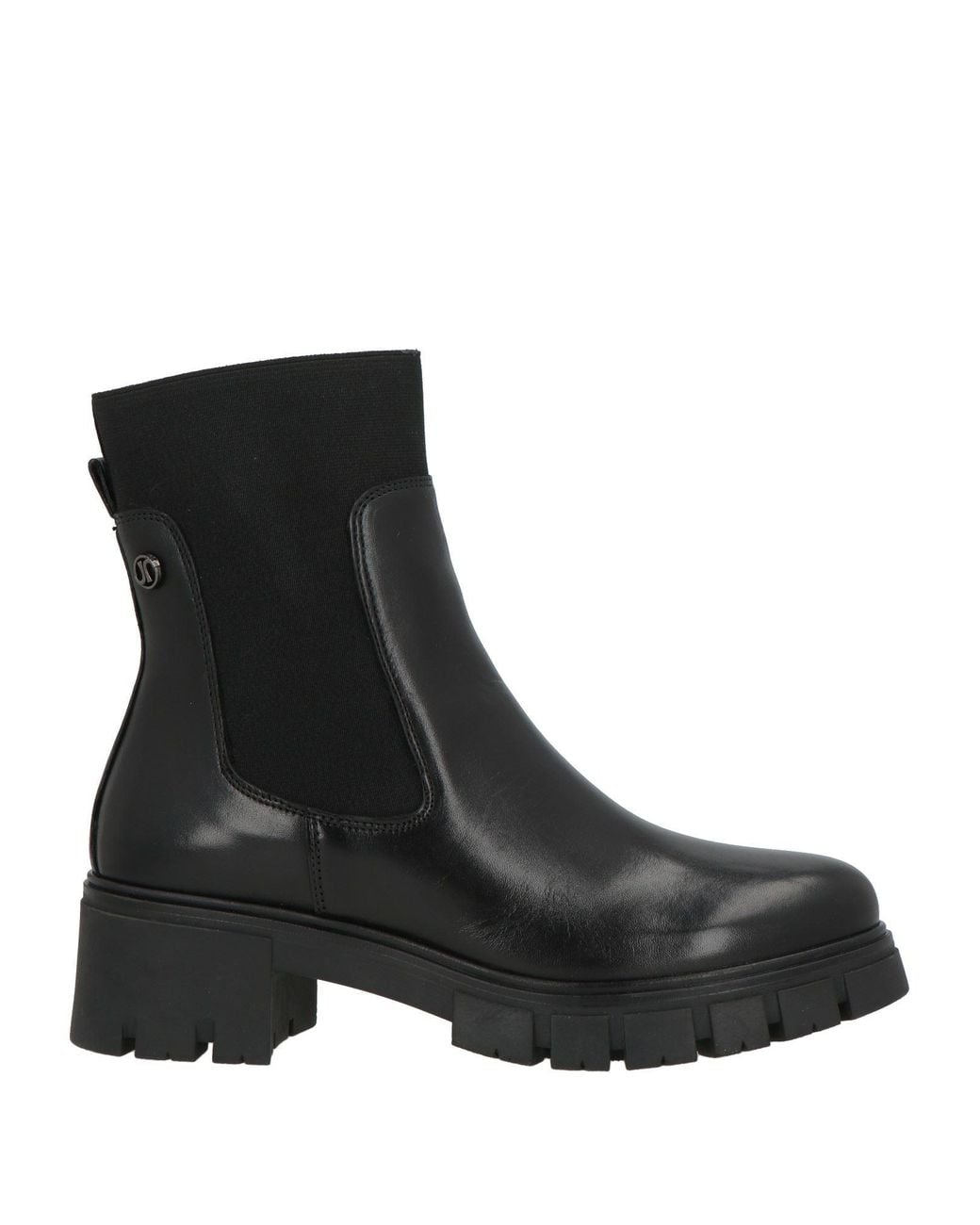 Janet & Janet Black Ankle Boots Leather