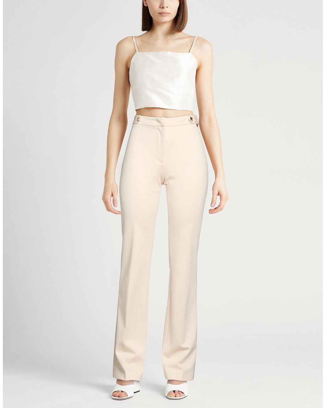 Liu Jo Natural Pants Viscose, Polyamide, Elastane