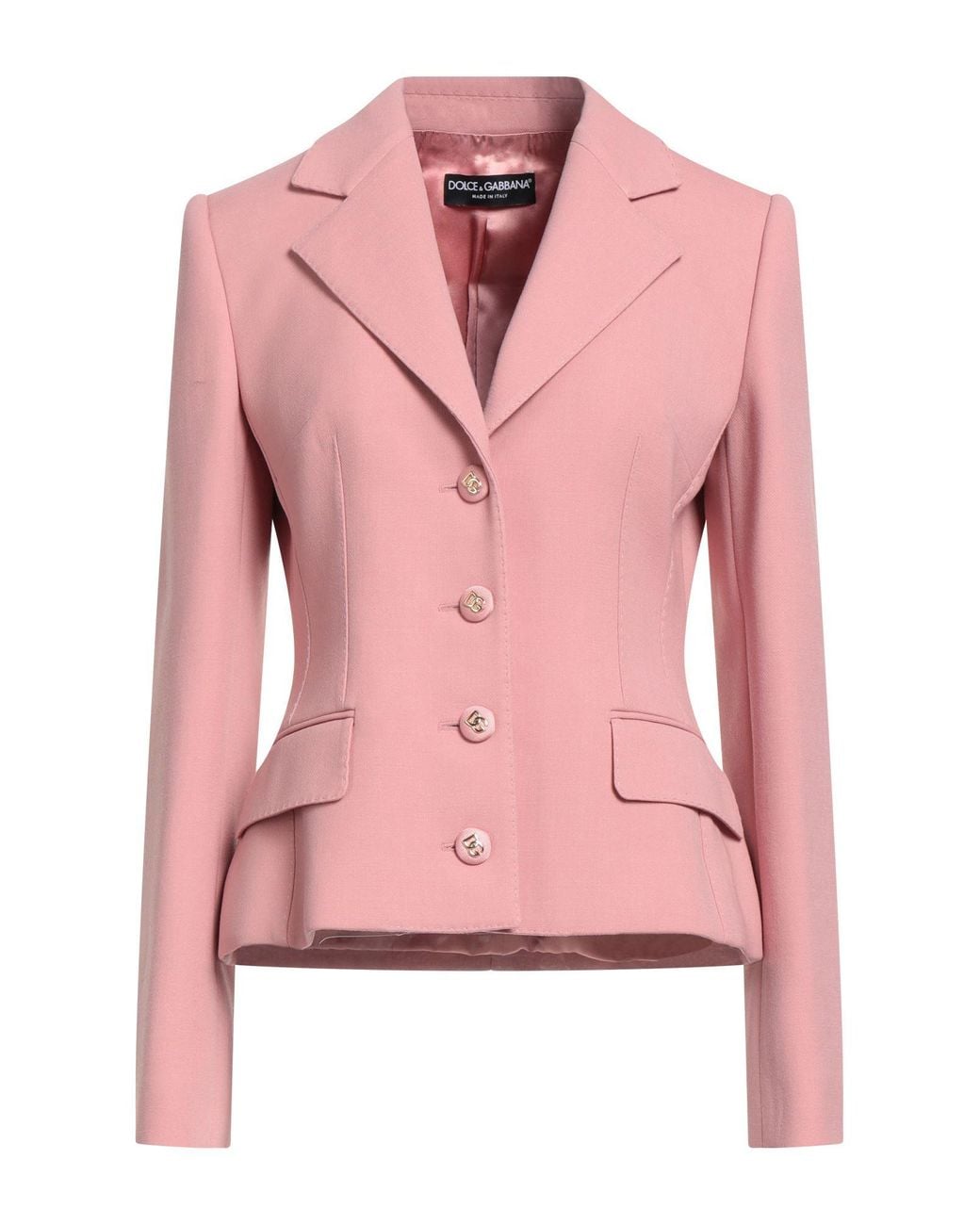 Dolce & Gabbana Pink Blazer Virgin Wool